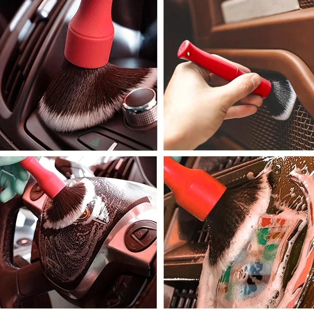 Brosse Nettoyage Voiture - CarUltraSoftBrush™ - Rouge - Raffinement Auto