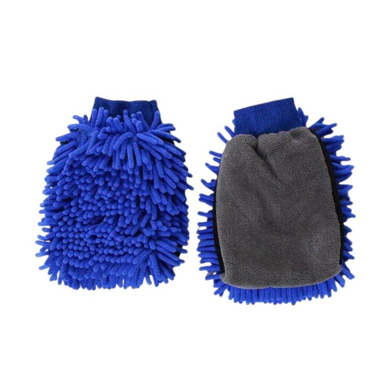 Gant Lavage Voiture - CarShineGlove™ - Bleu - Raffinement Auto